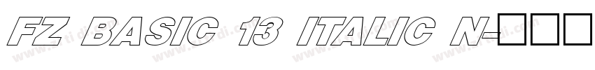 FZ BASIC 13 ITALIC N字体转换